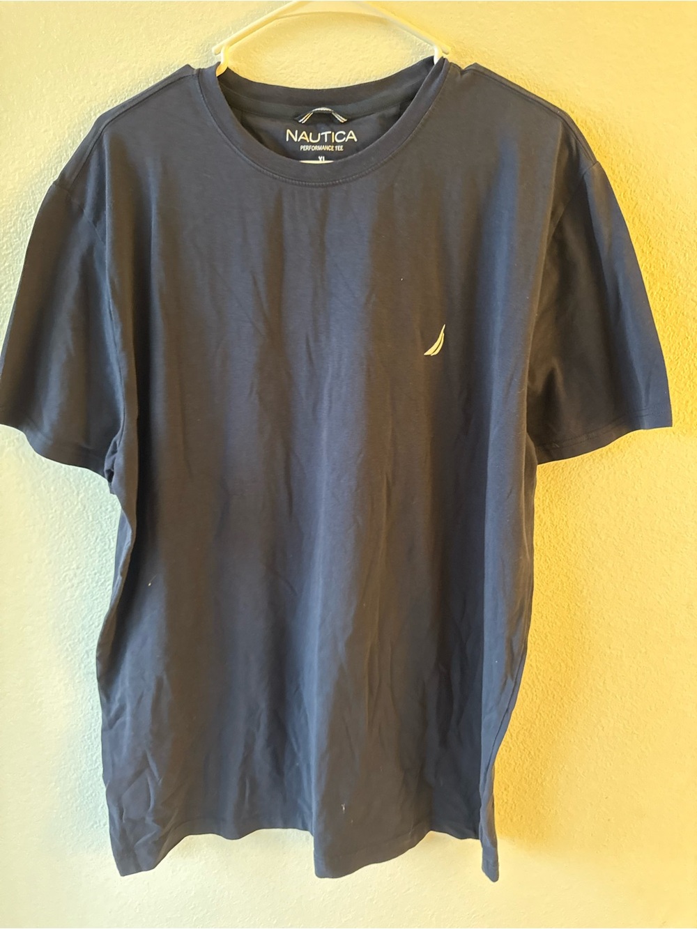 Nautica Men's Navy Blue Short Sleeve Tee with Small Logo